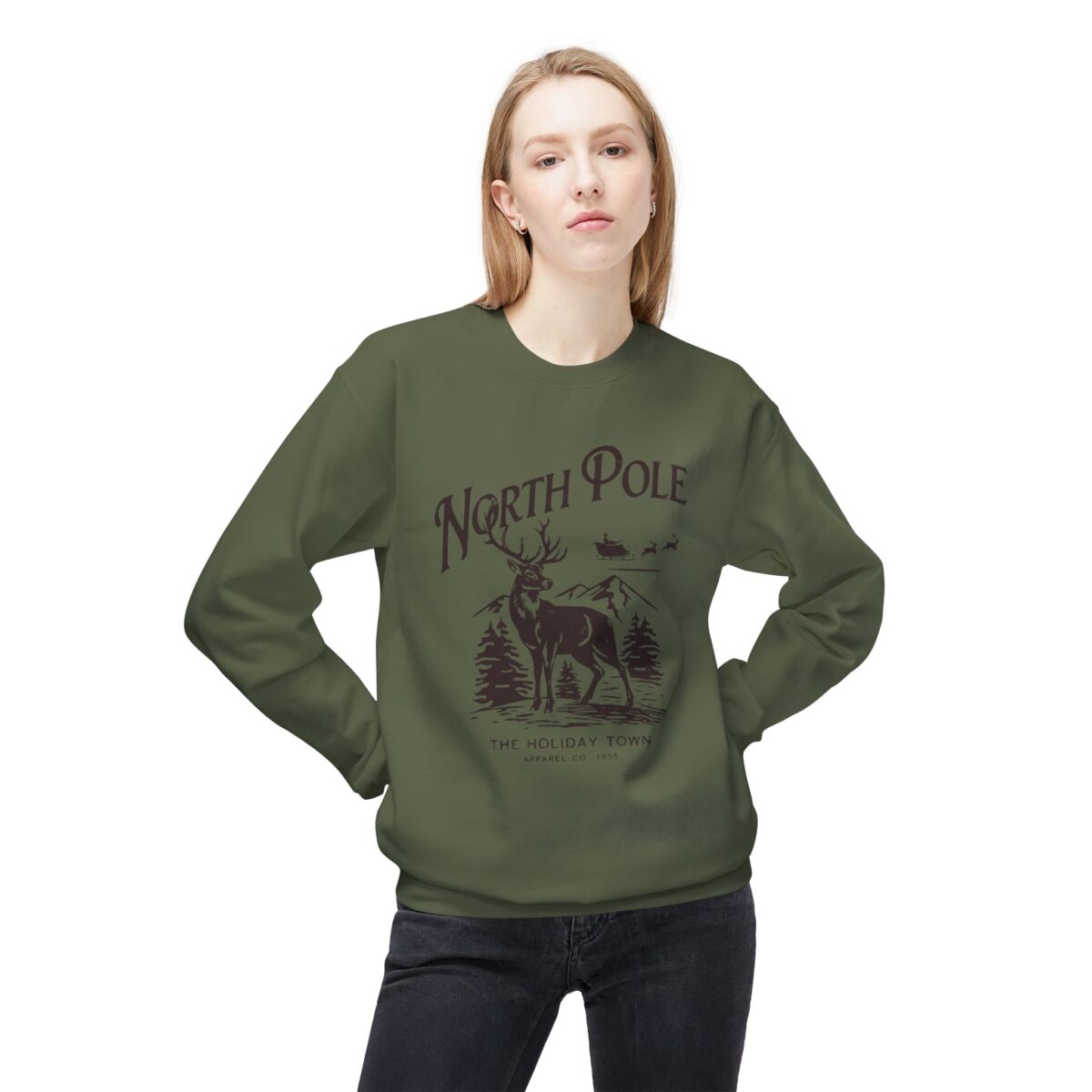 North pole Unisex Midweight Softstyle Fleece Crewneck Sweatshirt - Image 11
