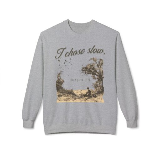 Slow tranquil life Unisex Midweight Softstyle Fleece Crewneck Sweatshirt - Image 9
