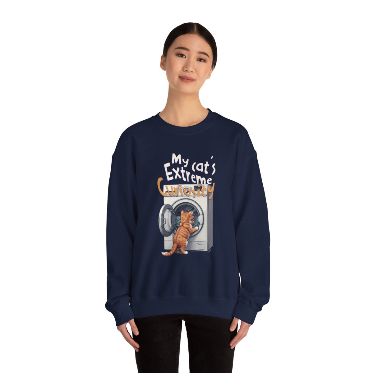 My cat's extreme curiosity Unisex Heavy Blend™ Crewneck Sweatshirt - Image 28