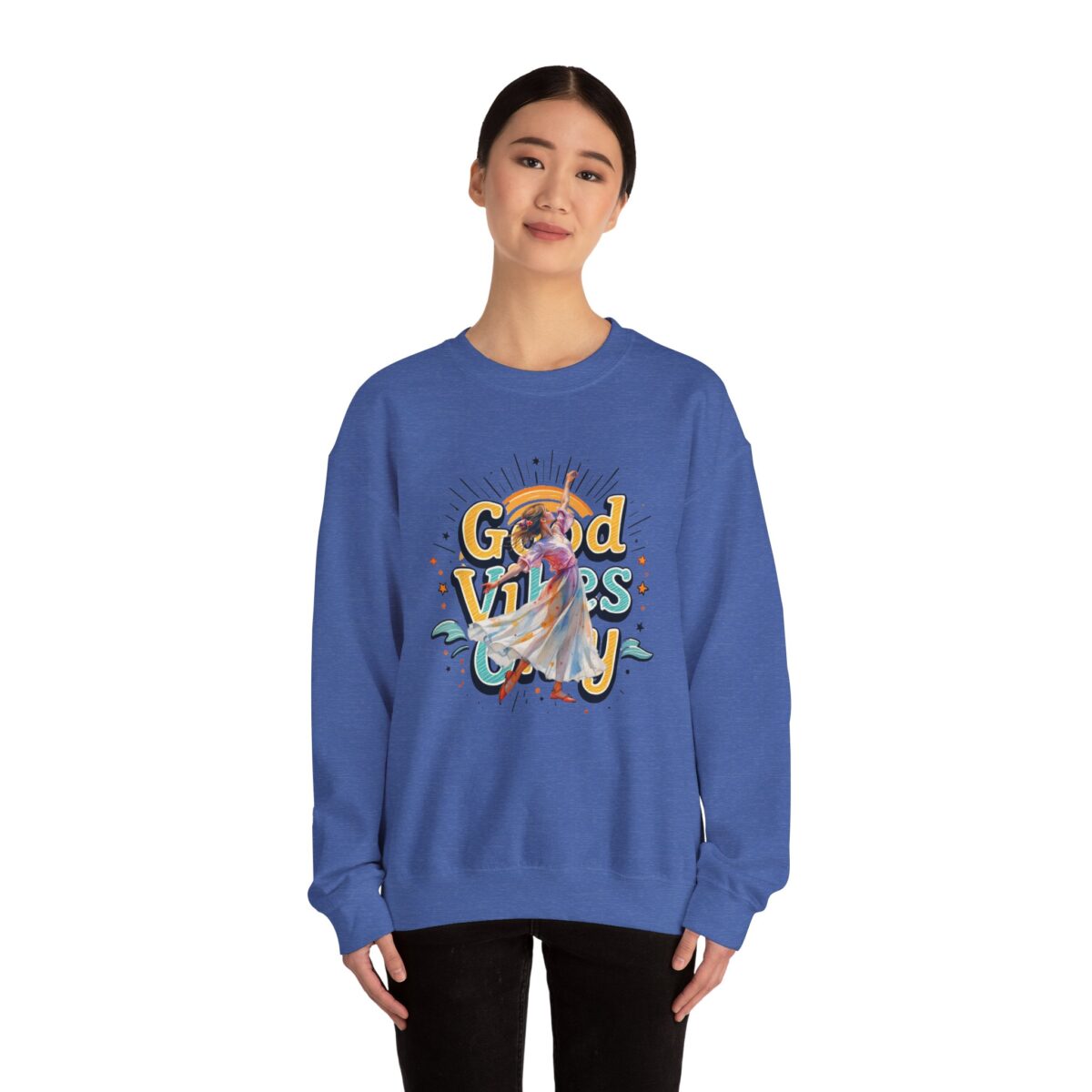 Good vibes only Unisex Heavy Blend™ Crewneck Sweatshirt - Image 36