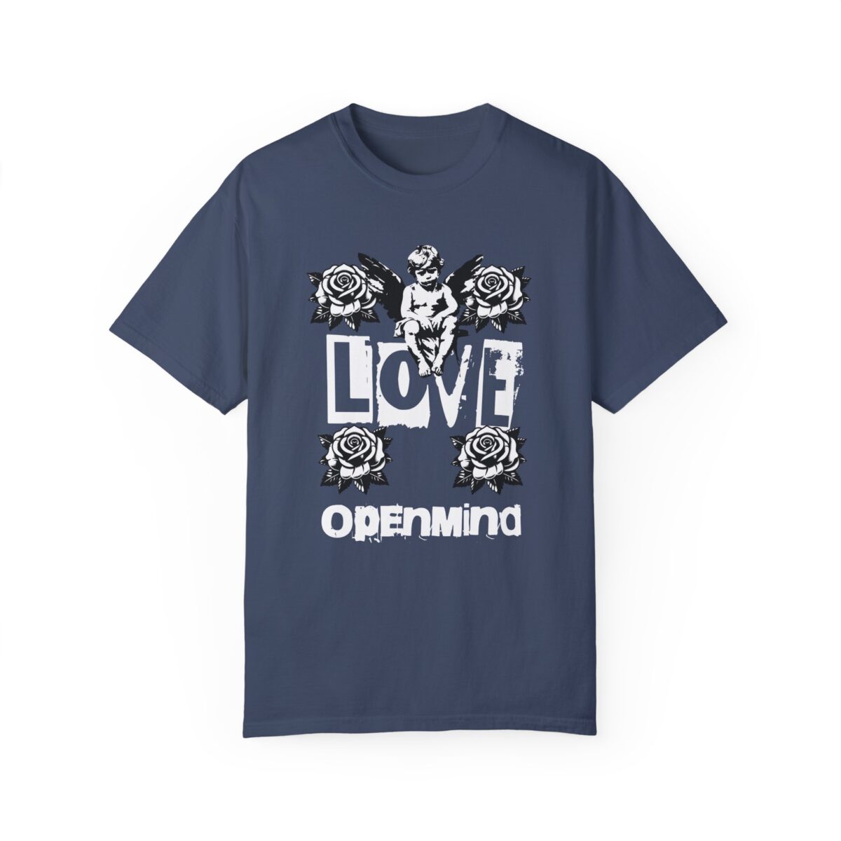 Unisex Garment-Dyed T-Shirt - Love Openmind Vintage Graphic Tee - Image 13