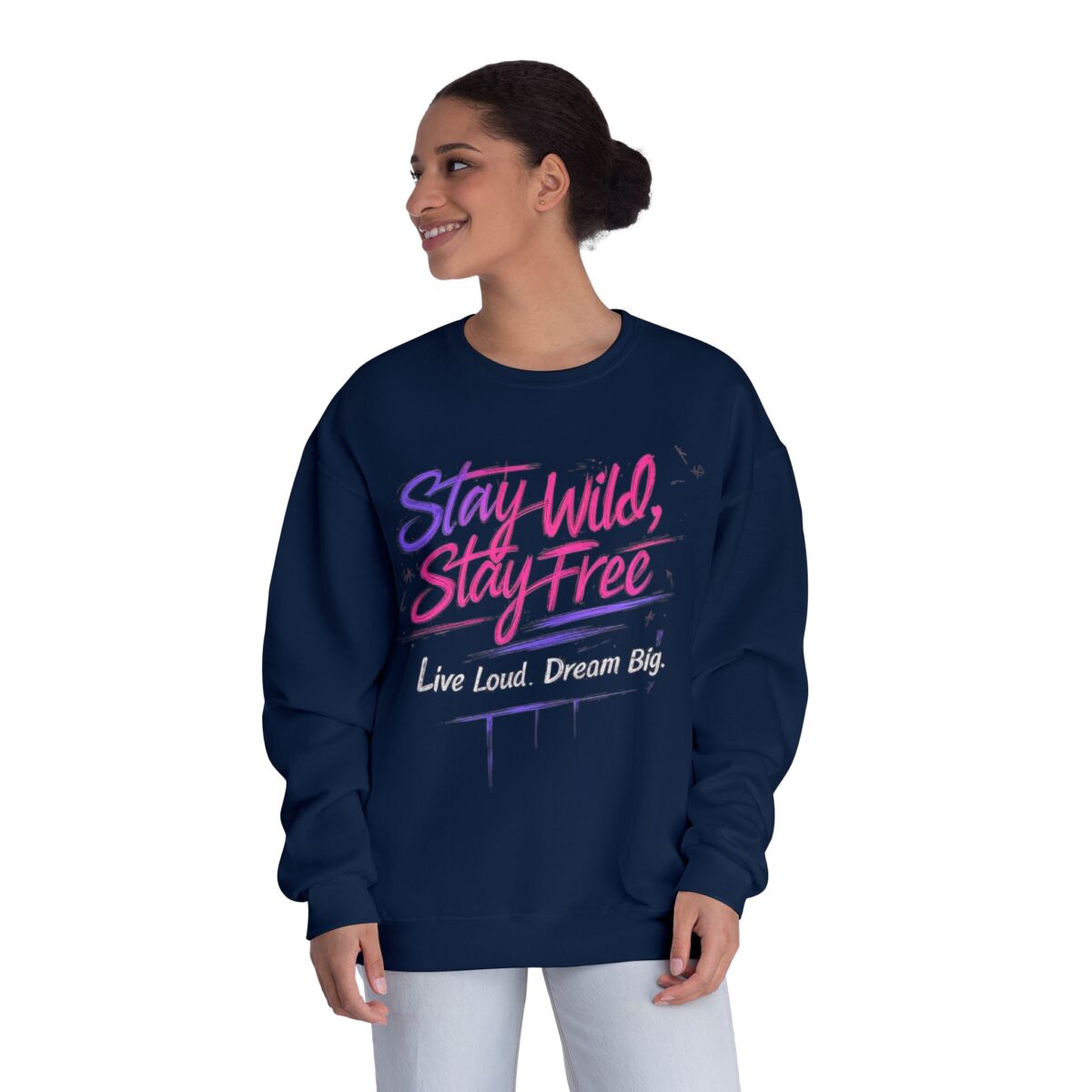 Stay wild Stay free Unisex NuBlend® Crewneck Sweatshirt - Image 16