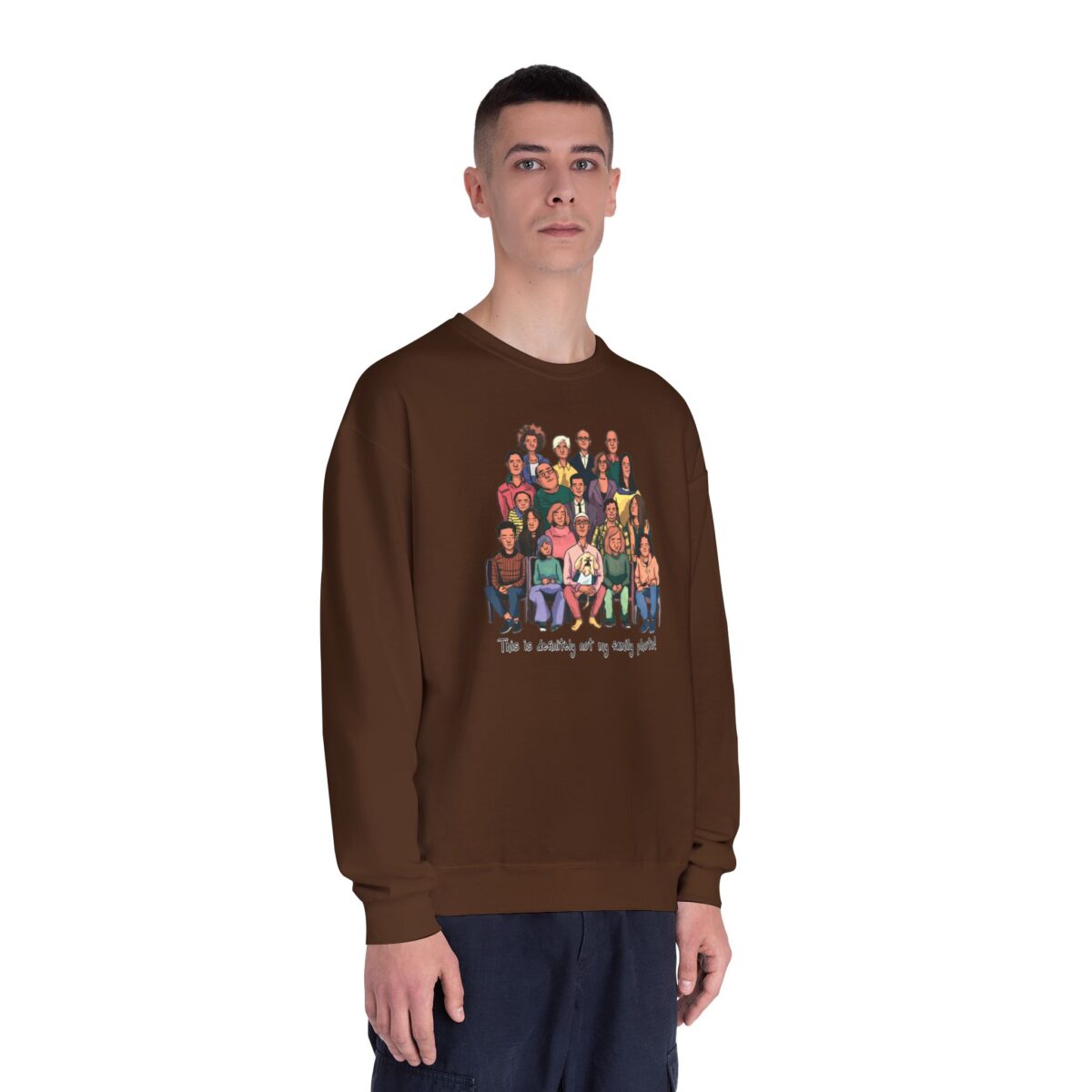 Definitely not my family photo Unisex NuBlend® Crewneck Sweatshirt - Image 15