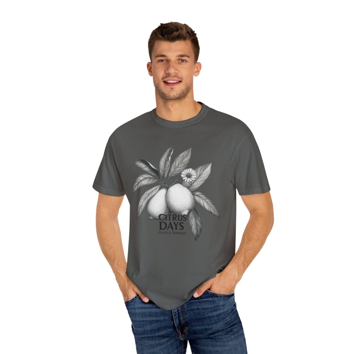 Citrus Days Unisex Garment-Dyed T-Shirt - Fresh & Timeless Design - Image 8