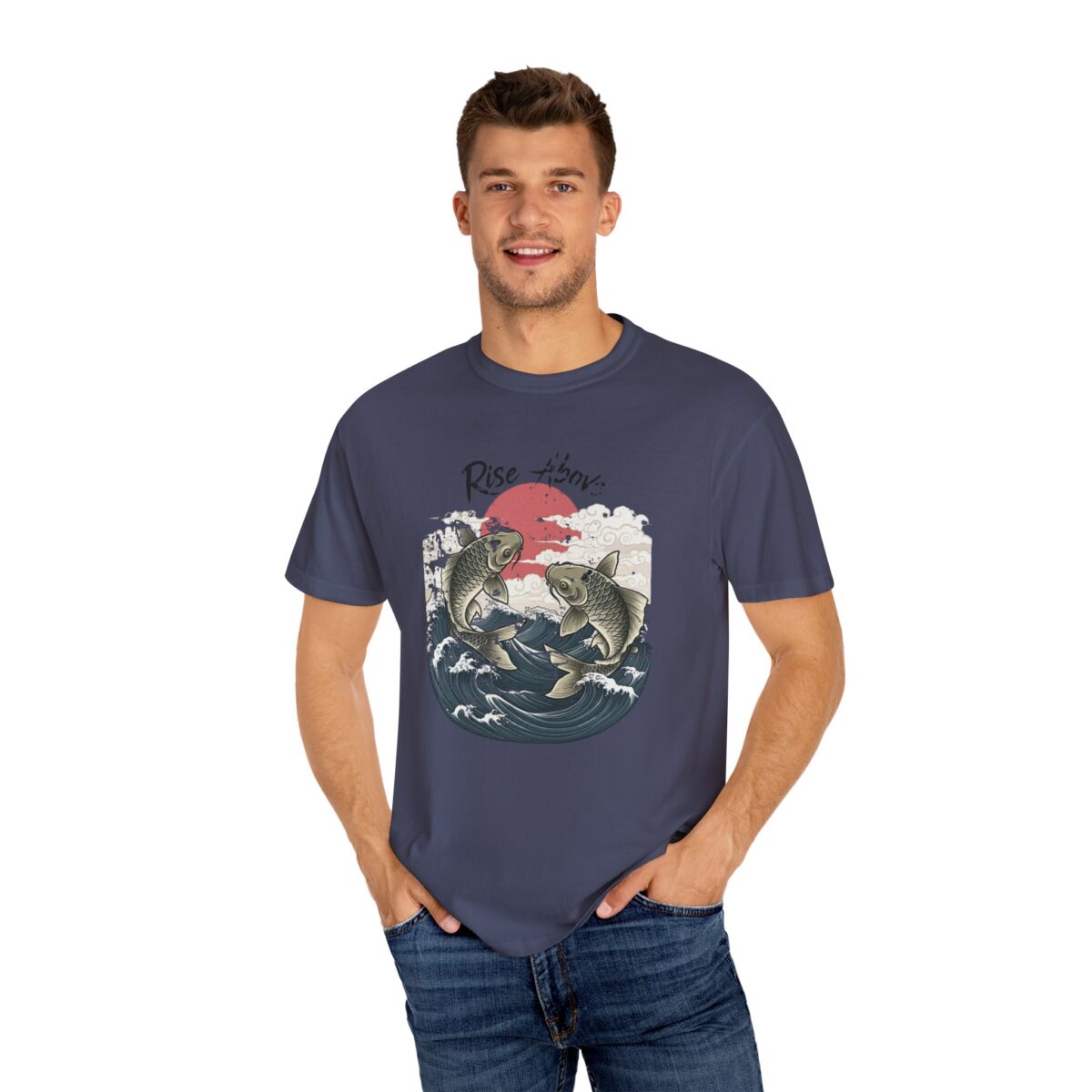 Rise above Unisex Garment-Dyed T-shirt - Image 40