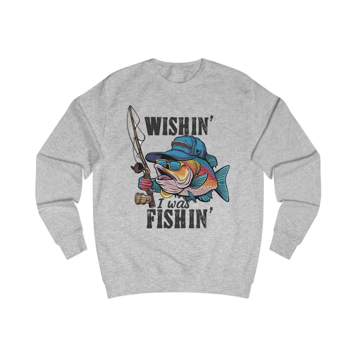 Wishin' I was Fishin' Unisex Sweatshirt - Image 3
