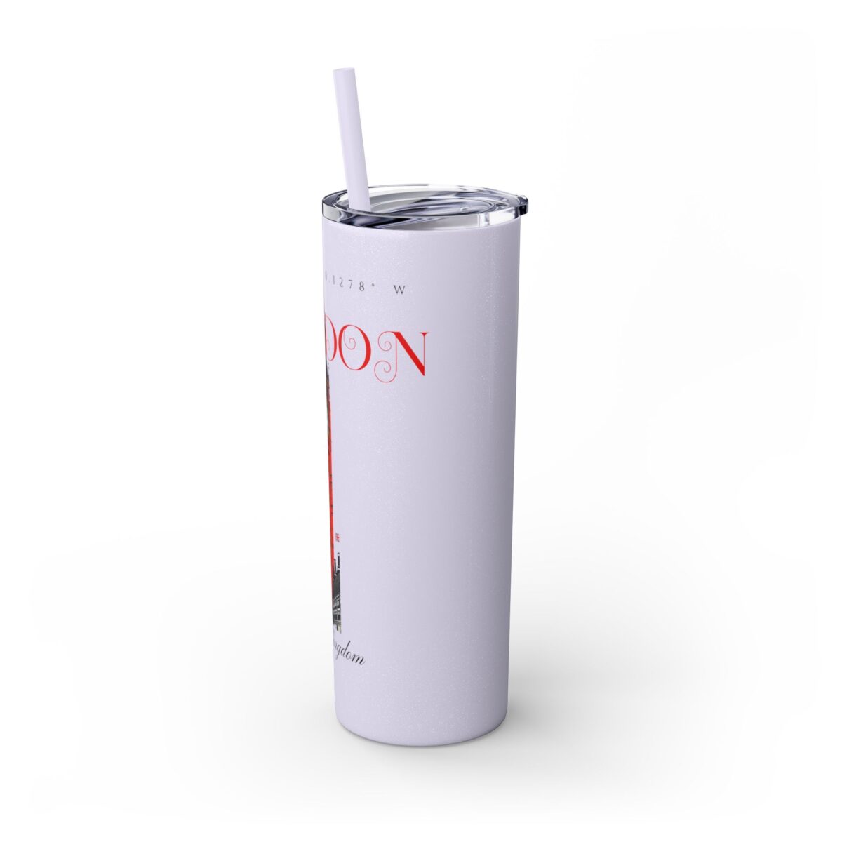 London Glitter Skinny Tumbler with Straw, 20oz - Image 16