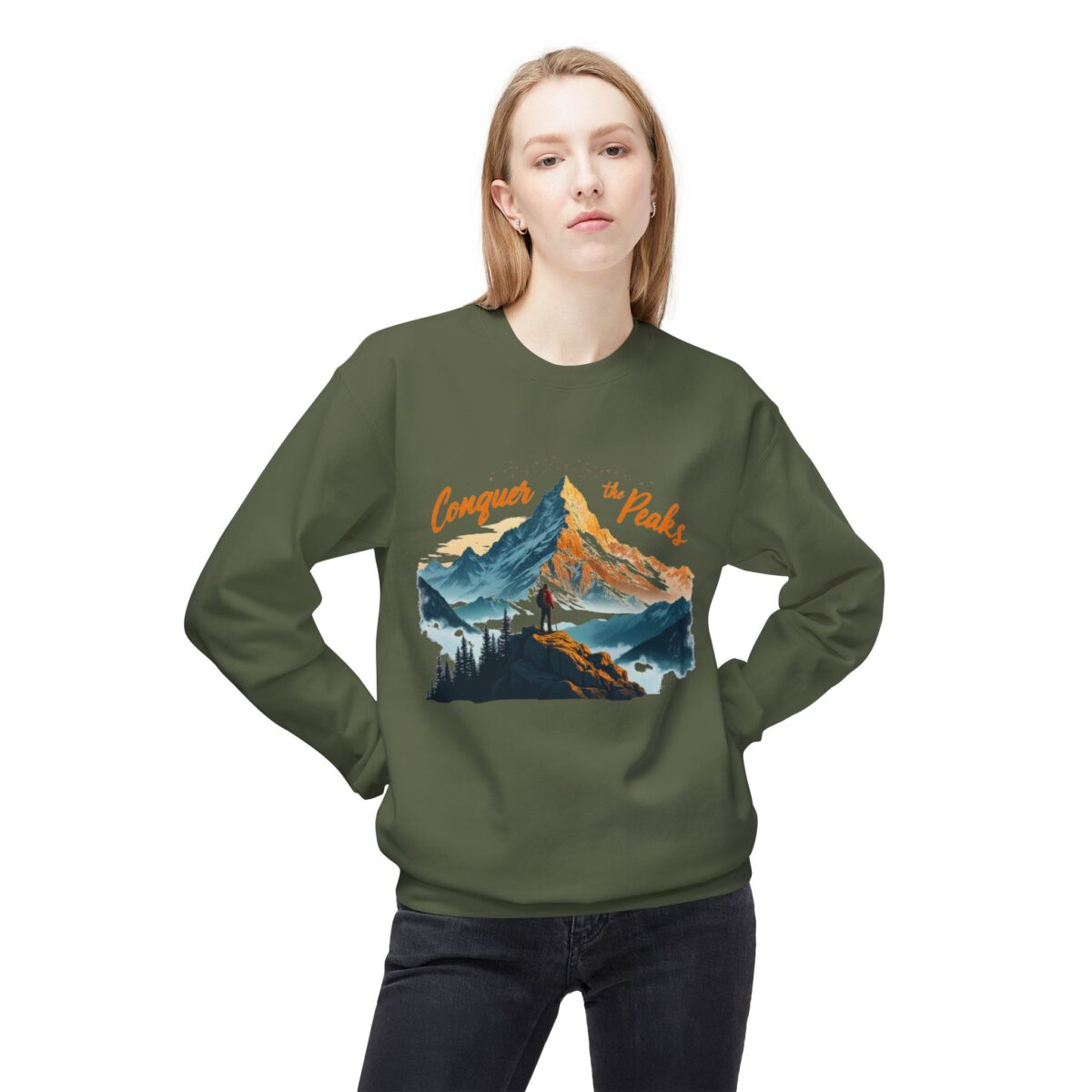 Conquer the peaks Unisex Midweight Softstyle Fleece Crewneck Sweatshirt - Image 27