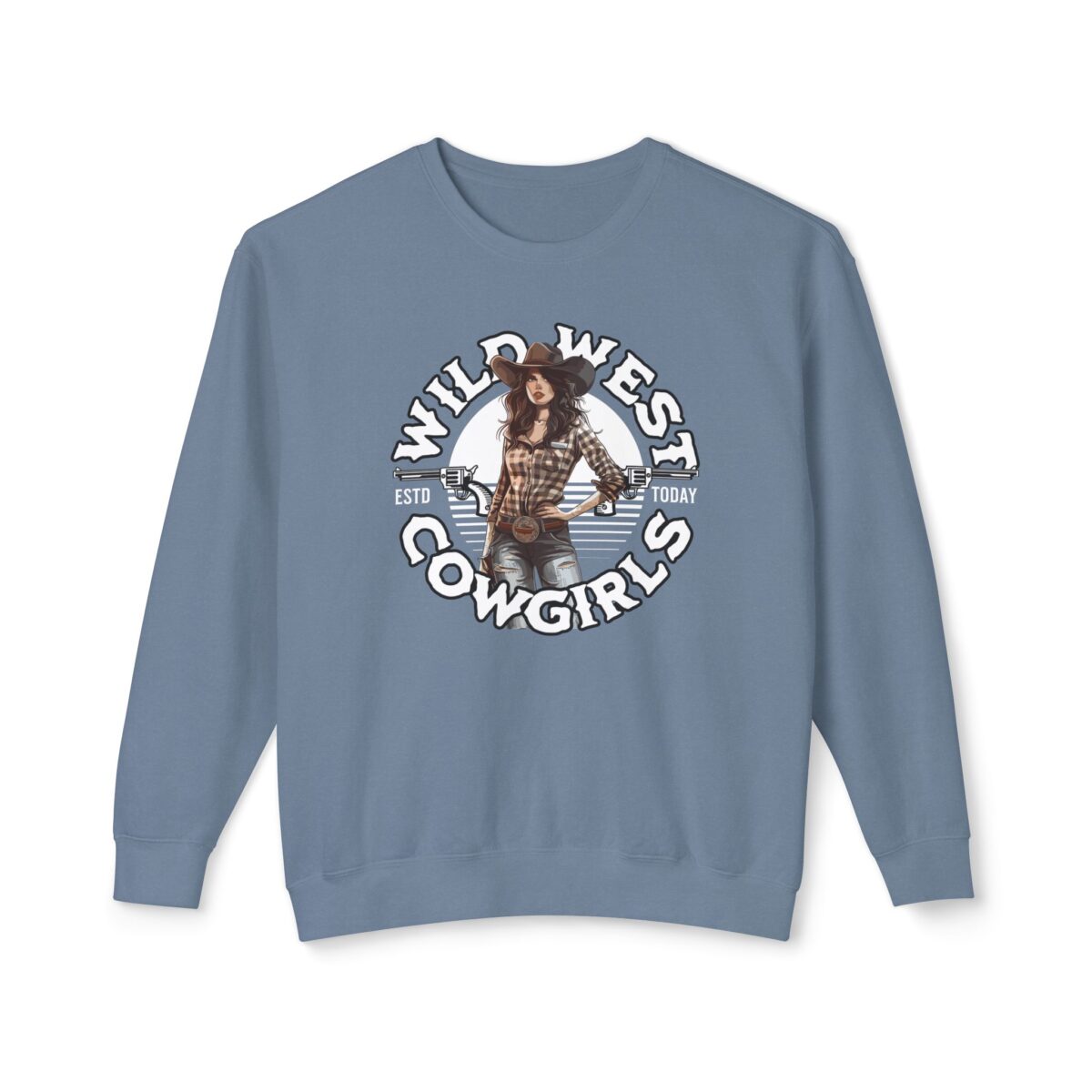 Wild West Cowgirls Unisex Lightweight Crewneck Sweatshirt - Image 21