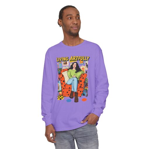 Living Artfully Unisex Garment-dyed Long Sleeve T-Shirt - Image 23