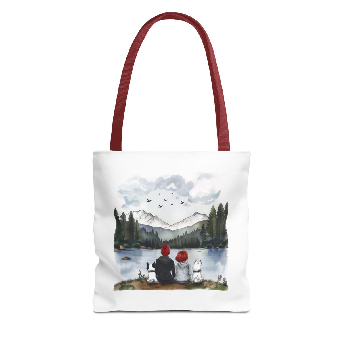 Two dogs, you and me Tote Bag (AOP) - Image 5