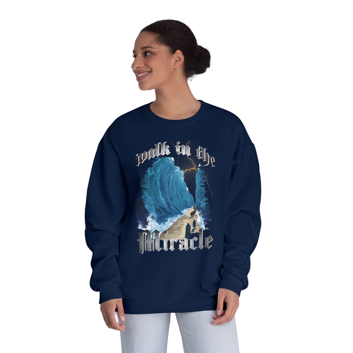 Walk in the miracle Unisex NuBlend® Crewneck Sweatshirt - Image 12