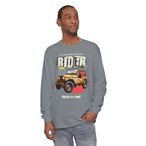 Rider Back in Time Unisex Garment-dyed Long Sleeve T-Shirt - Image 23