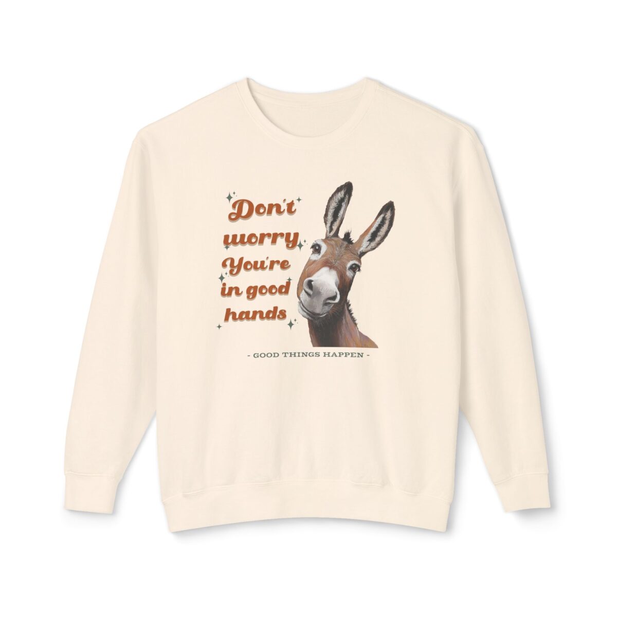 You're in good hands Unisex Lightweight Crewneck Sweatshirt - Image 5