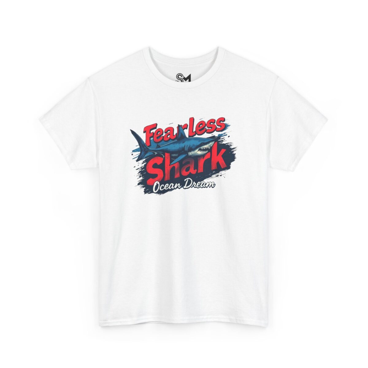 Fearless shark Unisex Heavy Cotton Tee - Image 3