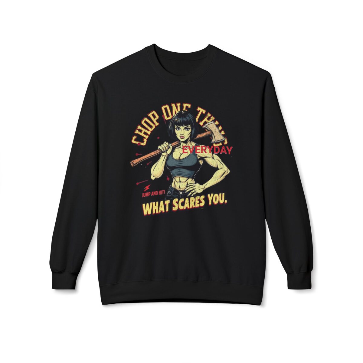 CHOP ONE THING Unisex Midweight Softstyle Fleece Crewneck Sweatshirt - Image 5