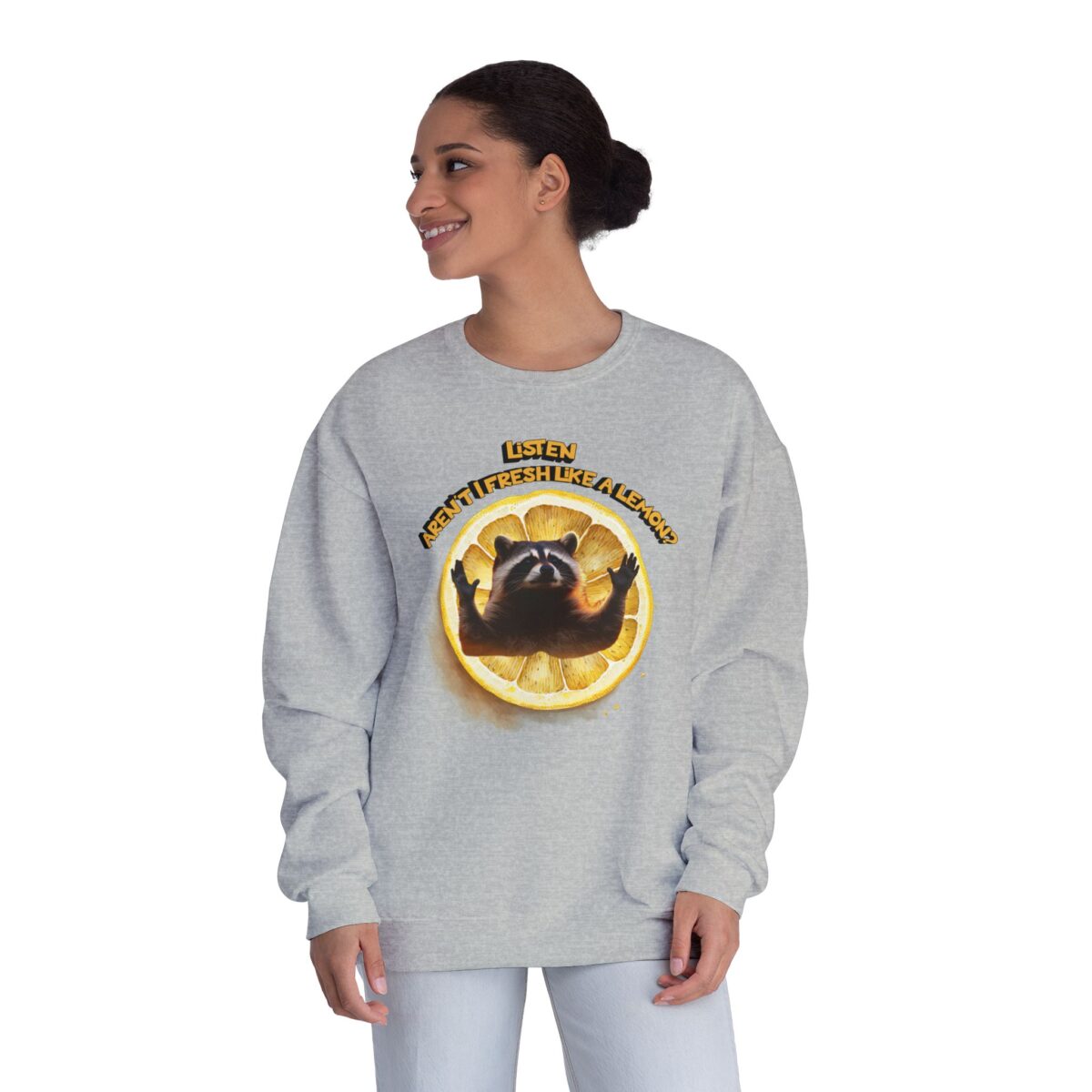 Lemonish racoon Unisex NuBlend® Crewneck Sweatshirt - Image 24