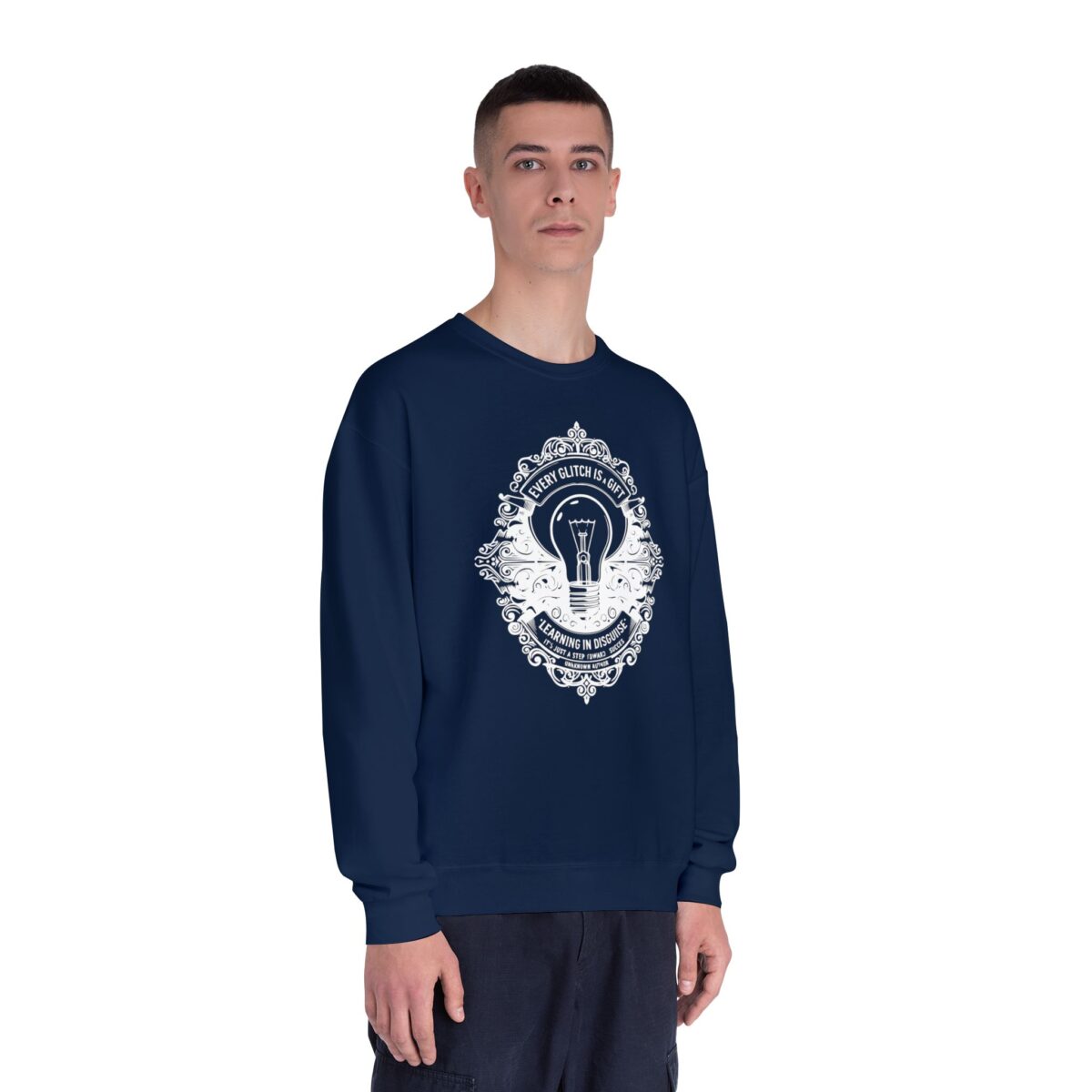 EVERY GLITCH IS A GIFT Unisex NuBlend® Crewneck Sweatshirt - Image 15