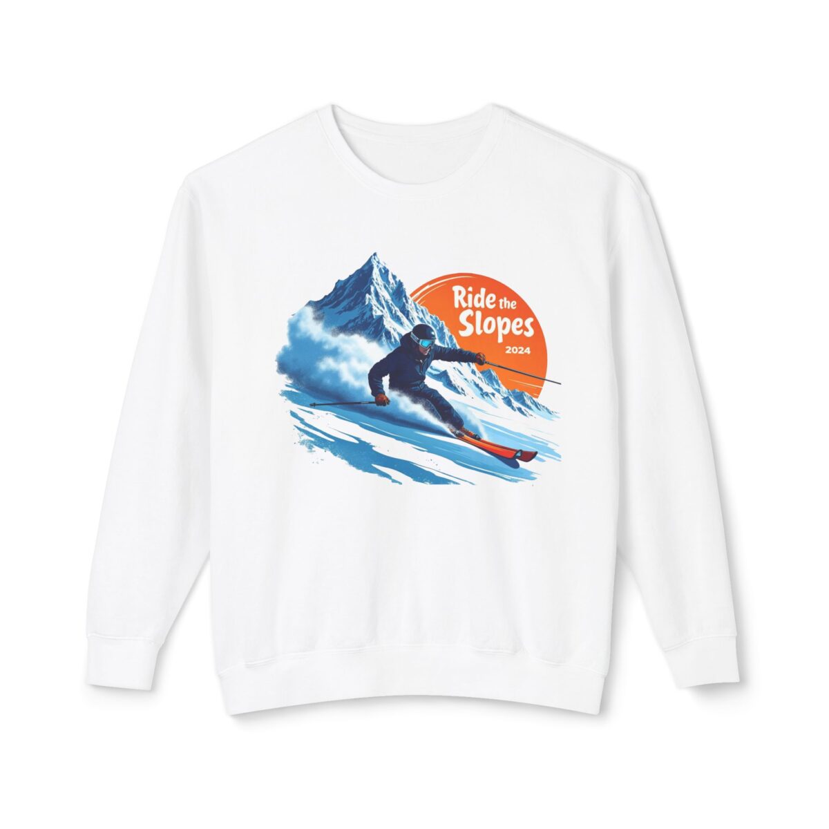 Ride the slopes Unisex Lightweight Crewneck Sweatshirt