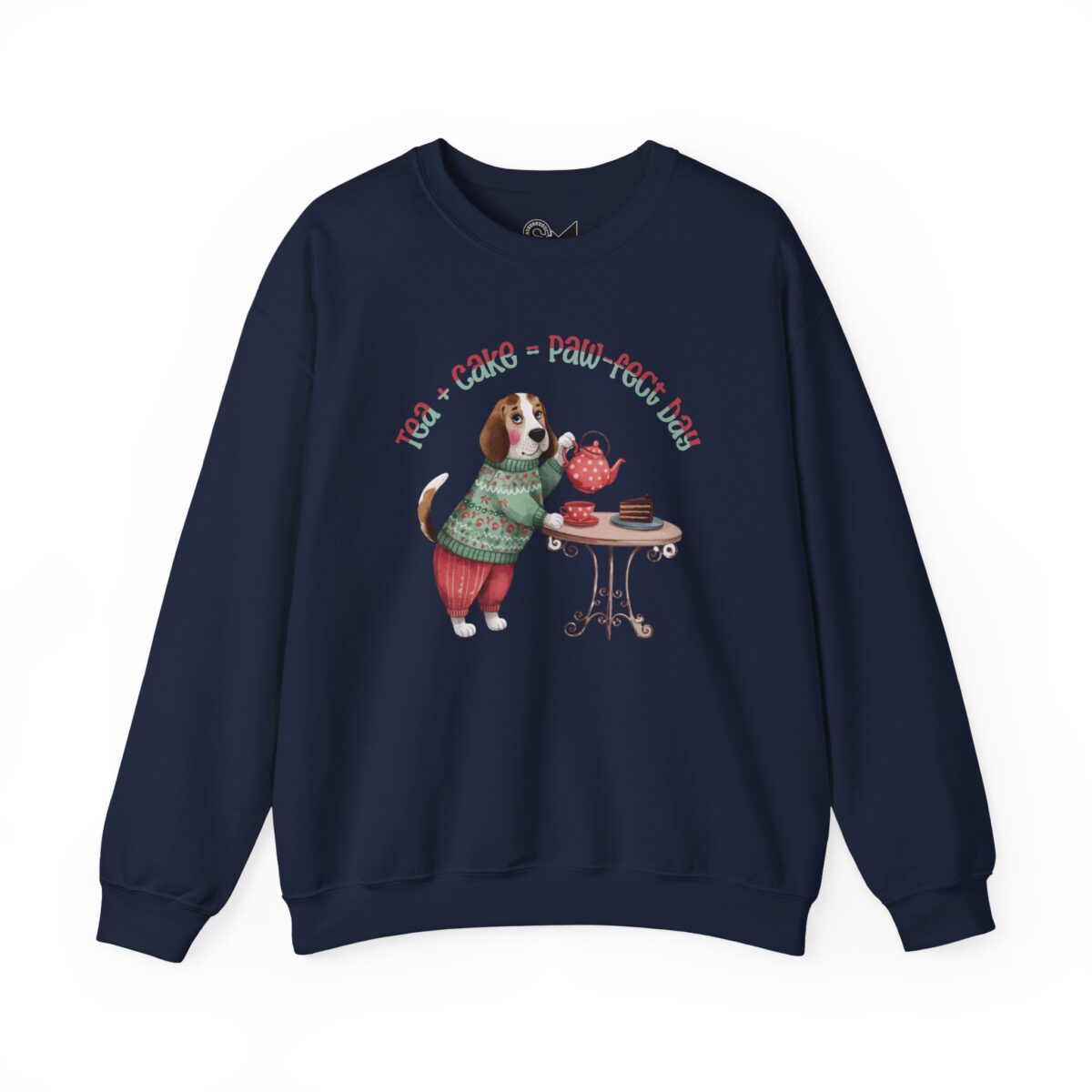 Tea + Cake = Paw-fect Day Unisex Heavy Blend™ Crewneck Sweatshirt - Image 29
