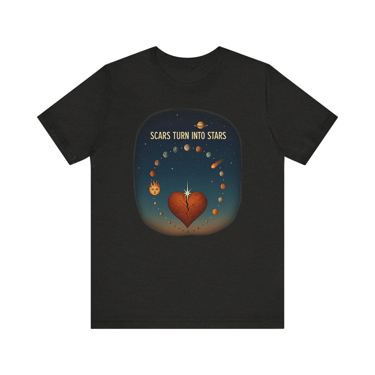 Scars Turn Into Stars Unisex Jersey Tee - Inspirational Meditation Shirt
