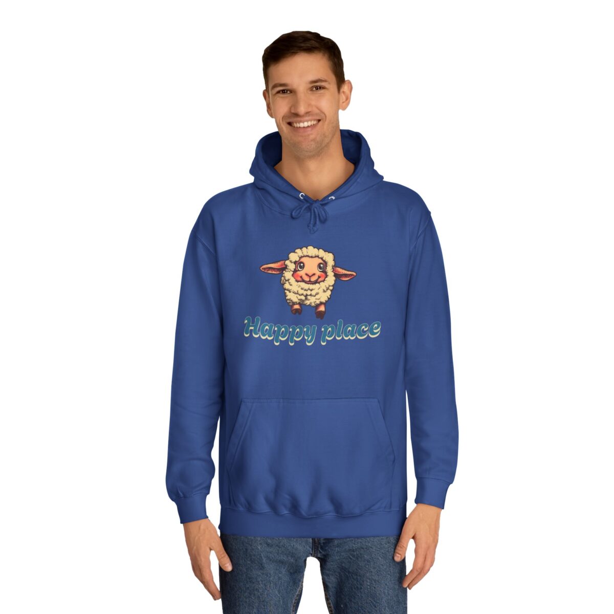Happy place Unisex College Hoodie - Image 27