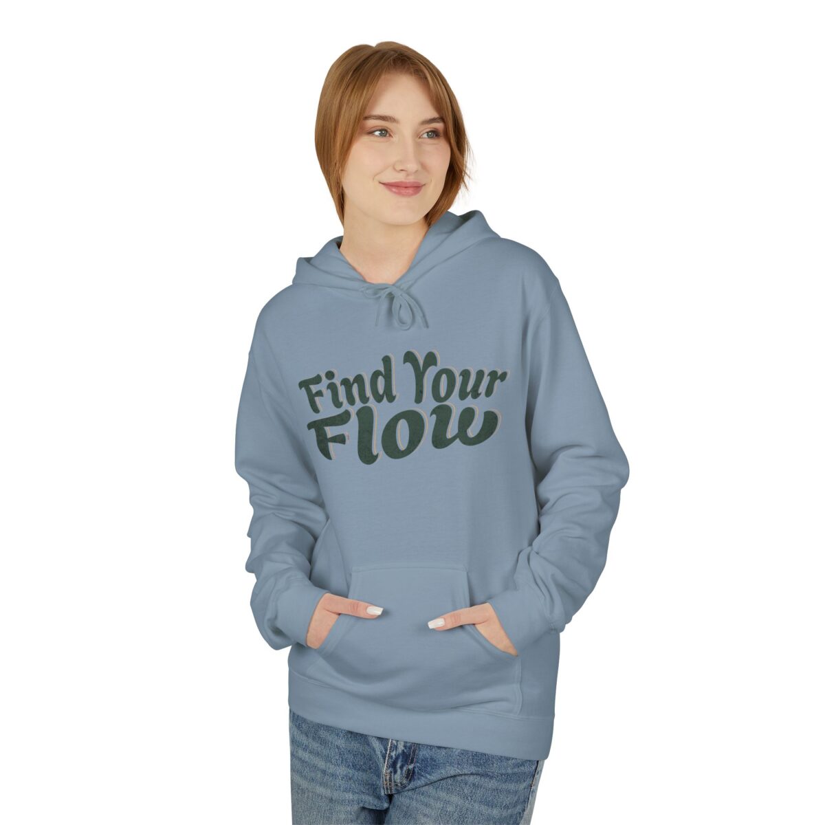 Find your flow Unisex Midweight Softstyle Fleece Hoodie - Image 31
