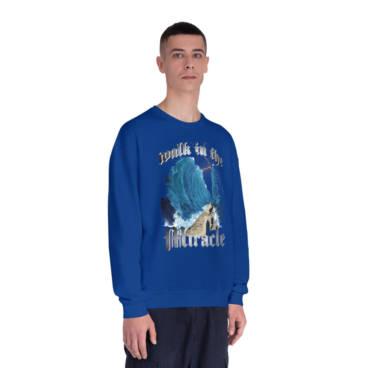Walk in the miracle Unisex NuBlend® Crewneck Sweatshirt - Image 15