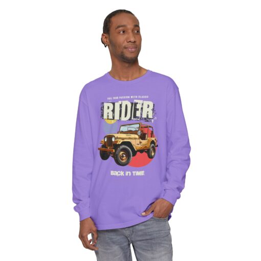 Rider Back in Time Unisex Garment-dyed Long Sleeve T-Shirt - Image 39