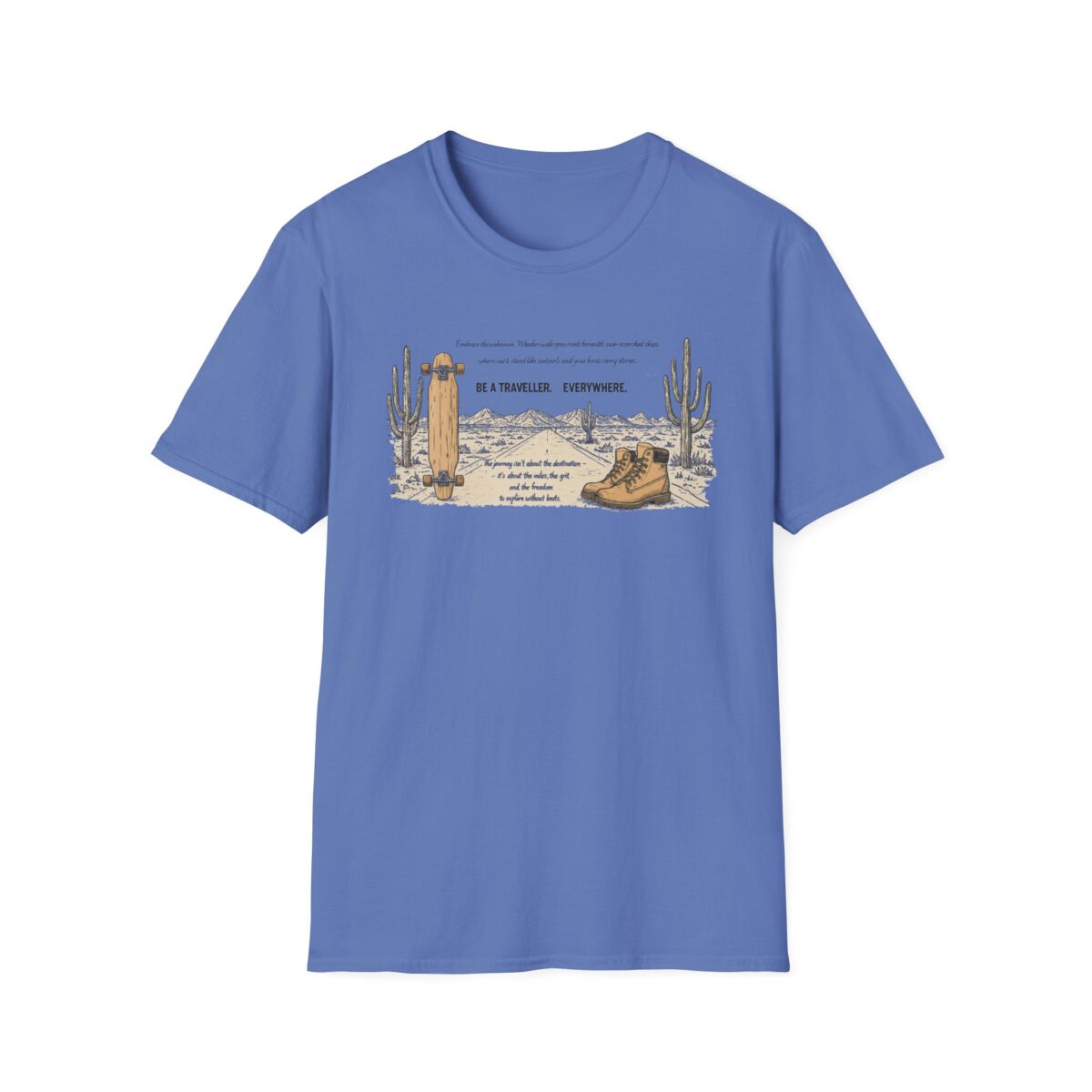 Be a traveller everywhere Unisex Softstyle T-Shirt - Image 21