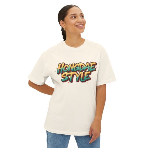 Hongdae style Unisex Oversized Boxy Tee - Image 15