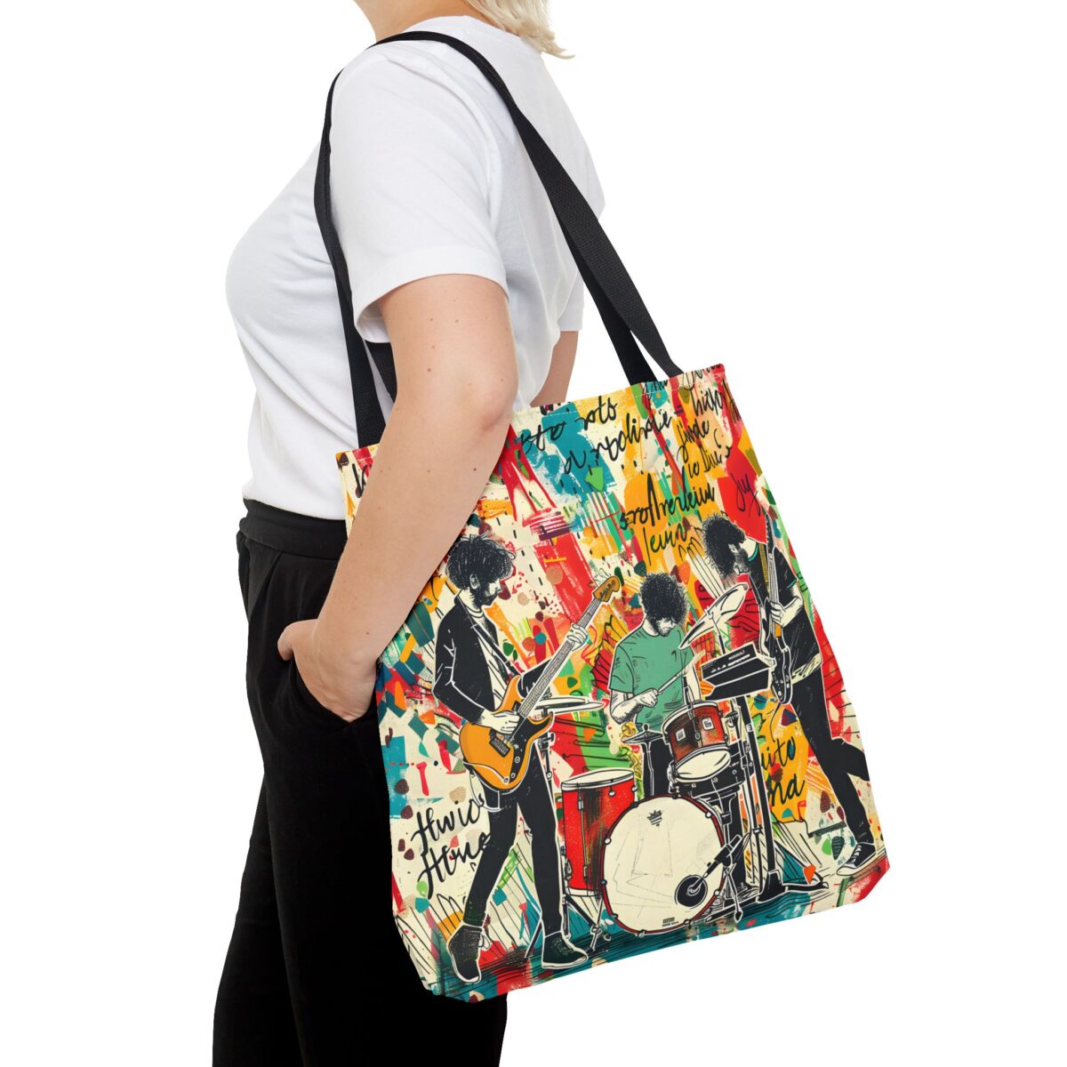Rock Band Tote Bag (AOP) - Image 12