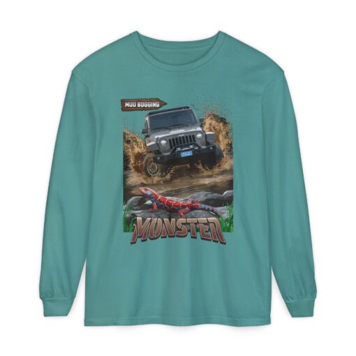 Monster car Unisex Garment-dyed Long Sleeve T-Shirt - Image 13
