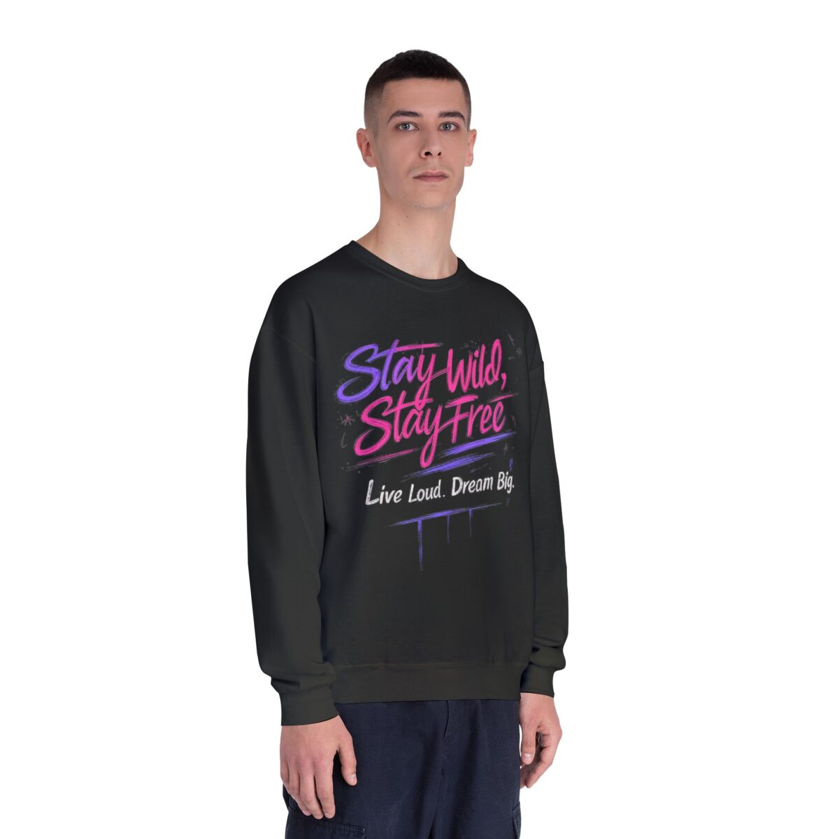 Stay wild Stay free Unisex NuBlend® Crewneck Sweatshirt - Image 7