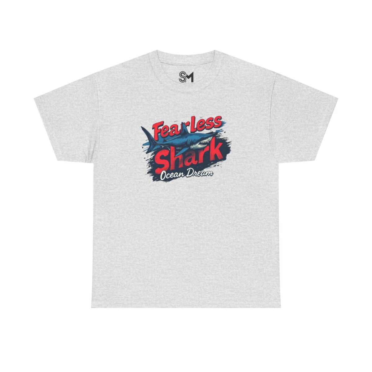 Fearless shark Unisex Heavy Cotton Tee - Image 5