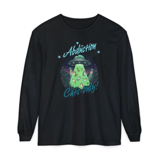 Abduction cats only! Unisex Garment-dyed Long Sleeve T-Shirt - Image 53