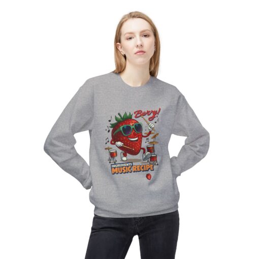 Berry Unisex Midweight Softstyle Fleece Crewneck Sweatshirt - Image 7
