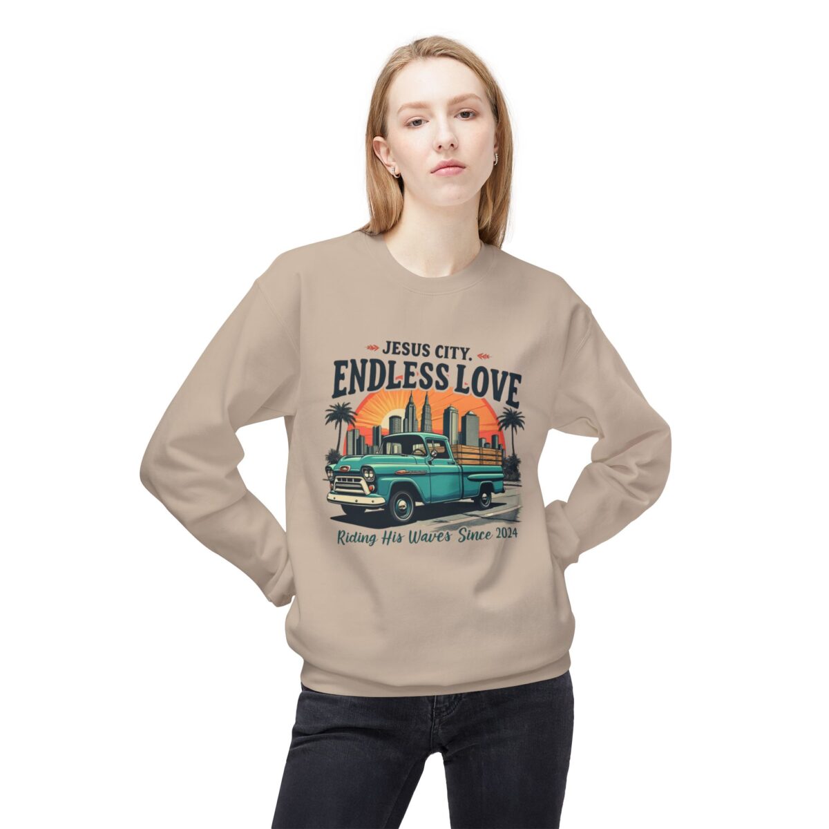 Endless love Unisex Midweight Softstyle Fleece Crewneck Sweatshirt - Image 7