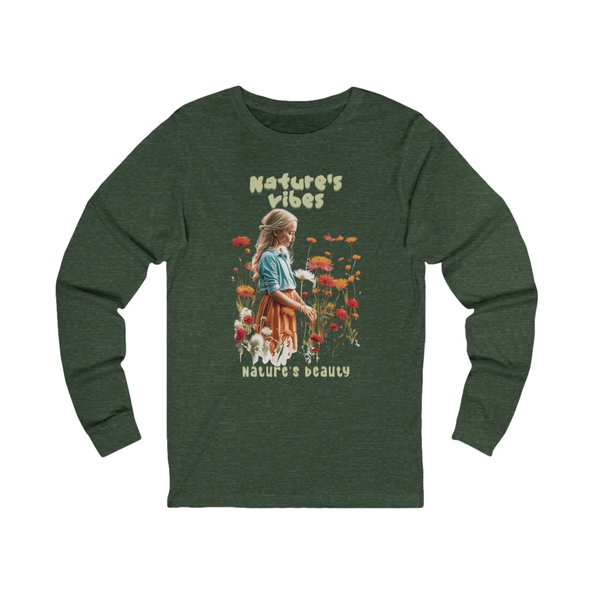 Nature's Vibes Unisex Jersey Long Sleeve Tee - Image 7