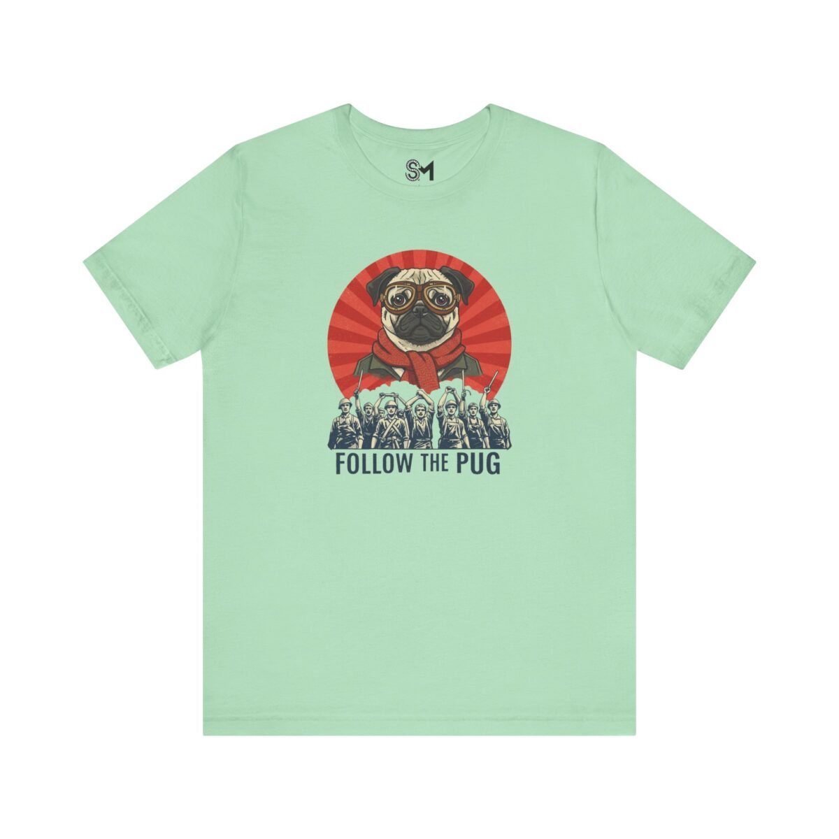 Follow the pug Unisex Jersey Short Sleeve Tee - Image 37