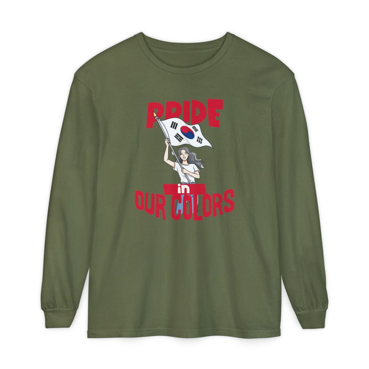 Pride in our colors Unisex Garment-dyed Long Sleeve T-Shirt - Image 5