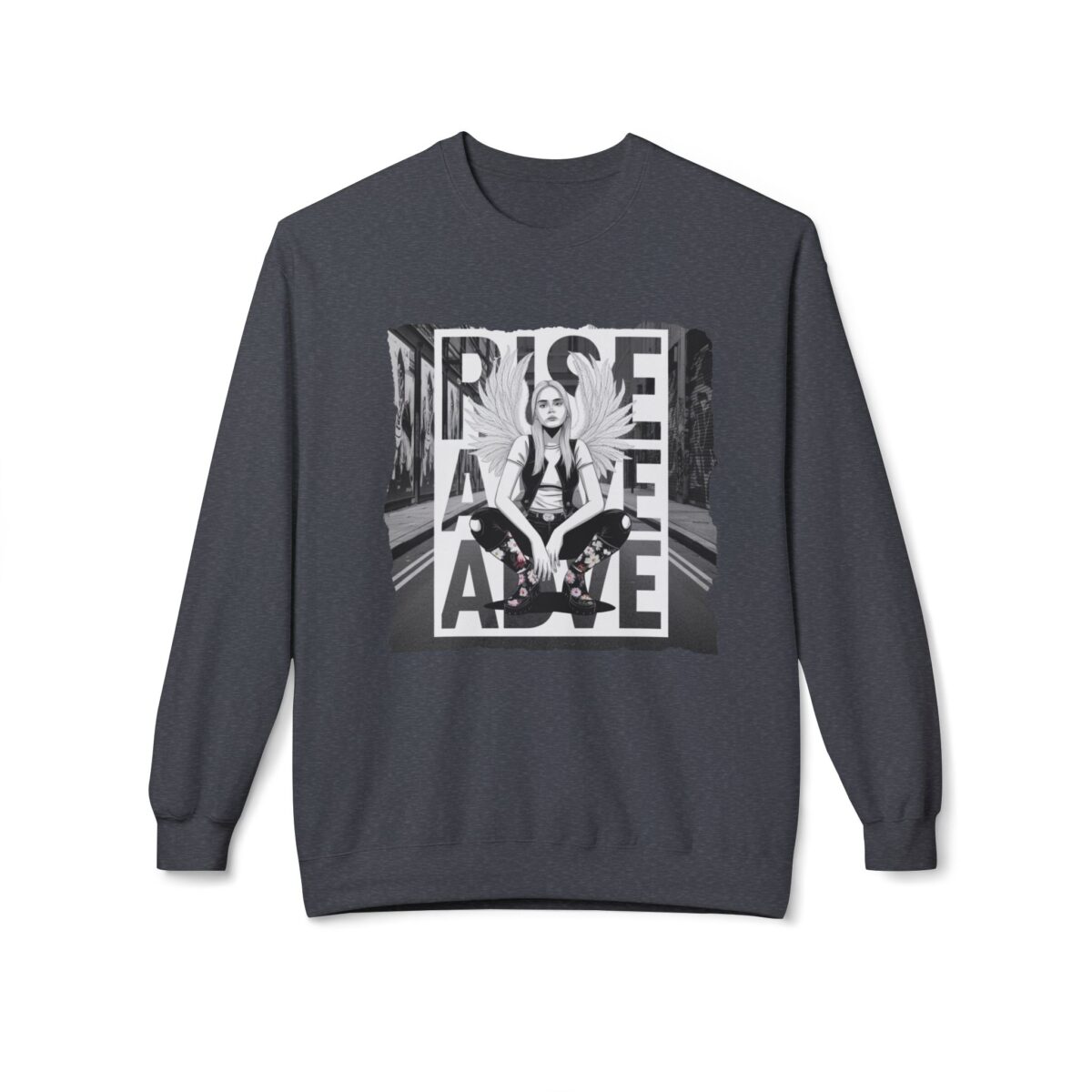 Rise Above Unisex Midweight Softstyle Fleece Crewneck Sweatshirt - Image 9