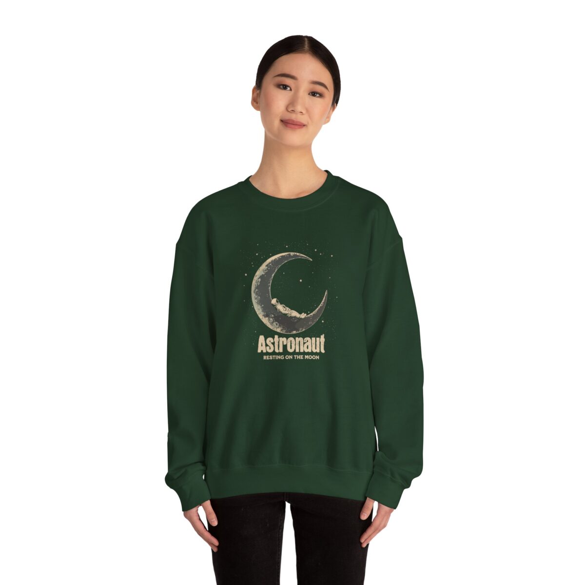 Astronaut Resting on the Moon  Unisex Heavy Blend™ Crewneck Sweatshirt - Image 8