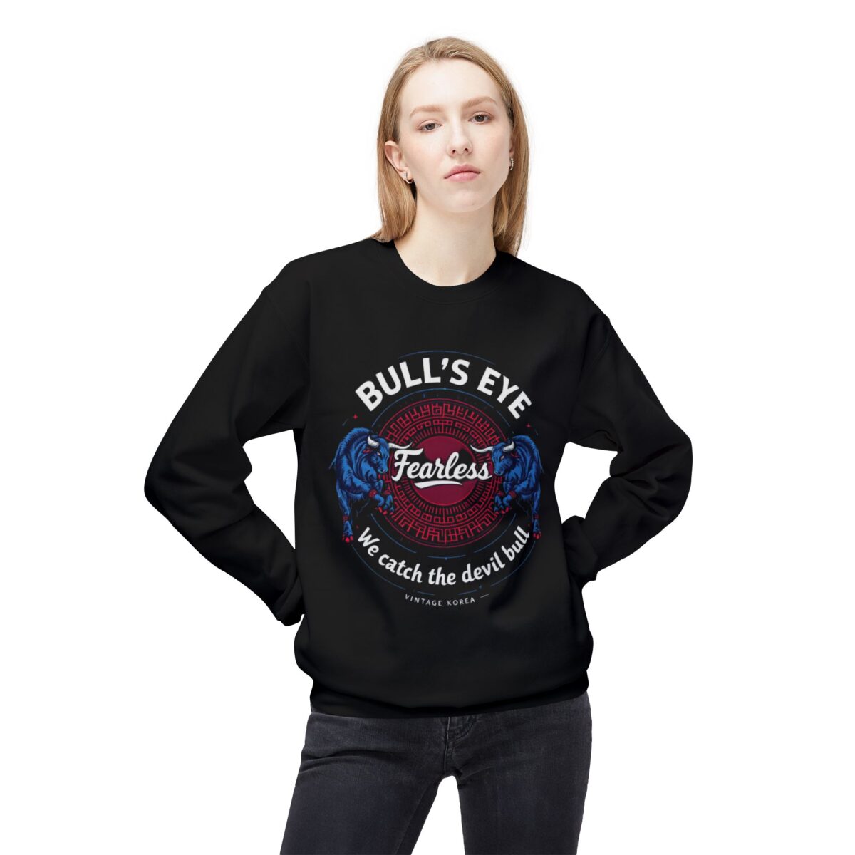 Bull's Eye Unisex Midweight Softstyle Fleece Crewneck Sweatshirt - Image 3