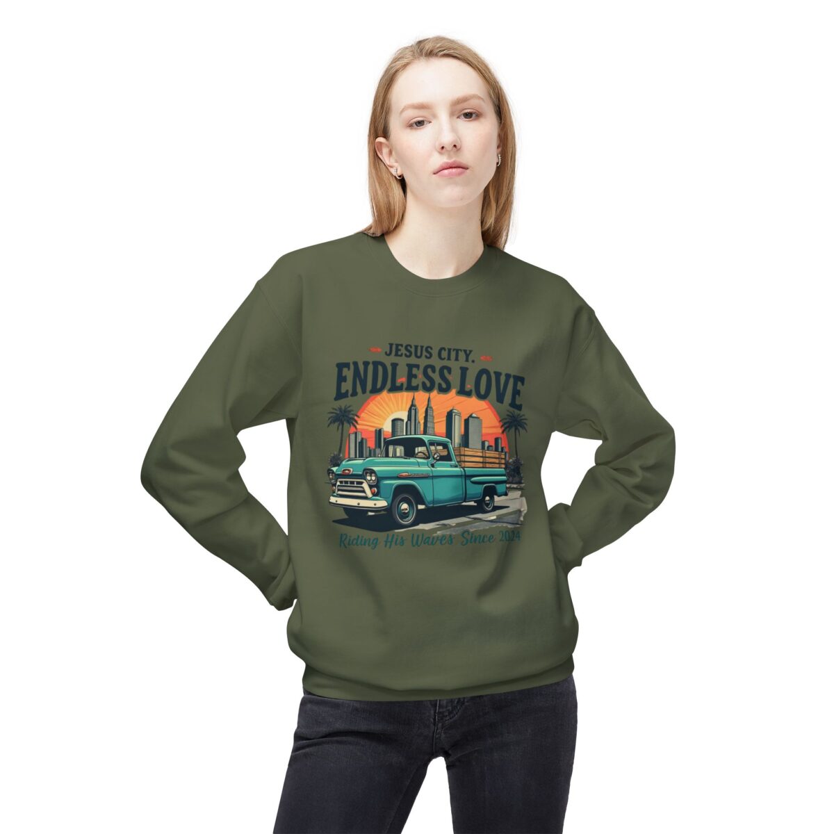 Endless love Unisex Midweight Softstyle Fleece Crewneck Sweatshirt - Image 15