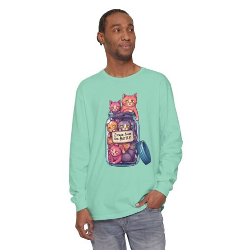 Escape from the bottle Unisex Garment-dyed Long Sleeve T-Shirt - Image 47