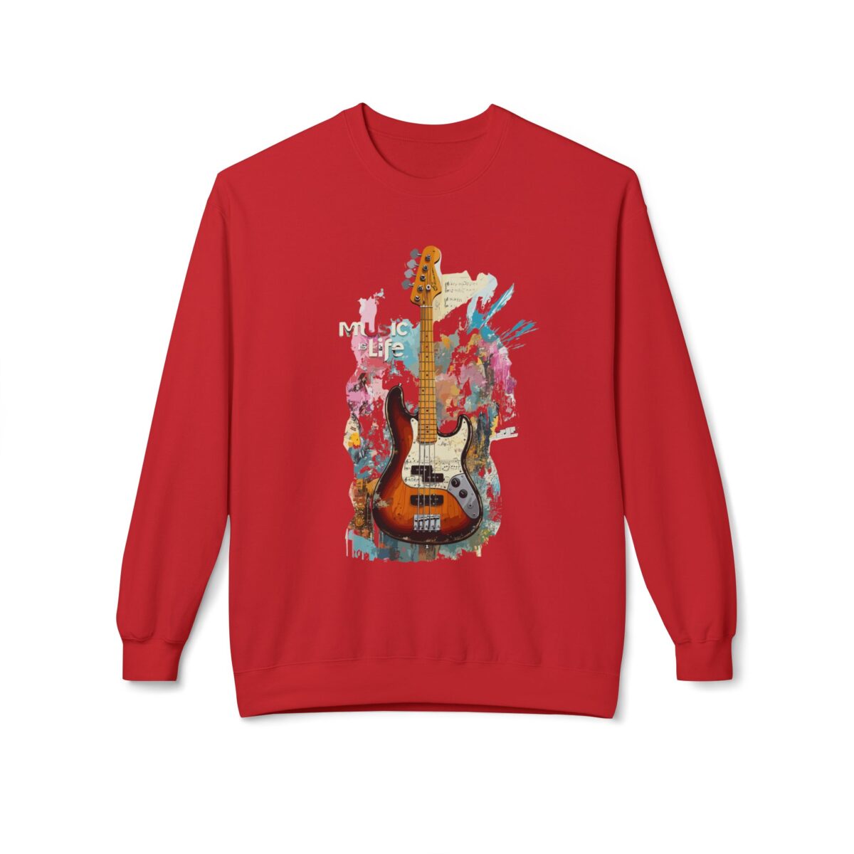Music is life Unisex Midweight Softstyle Fleece Crewneck Sweatshirt - Image 13