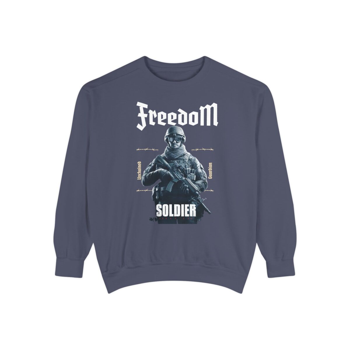 Freedom Soldier Unisex Garment-Dyed Sweatshirt - Image 9