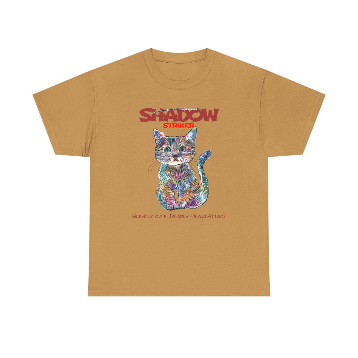 Shadow Cat Unisex Heavy Cotton Tee – Silently Cute, Deadly Design - Image 9