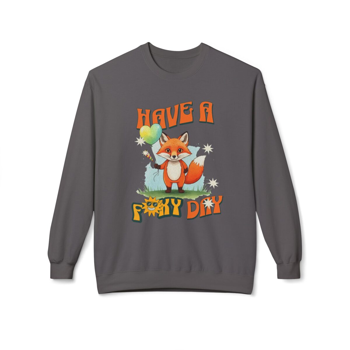 Have a foxy day! Unisex Midweight Softstyle Fleece Crewneck Sweatshirt - Image 21